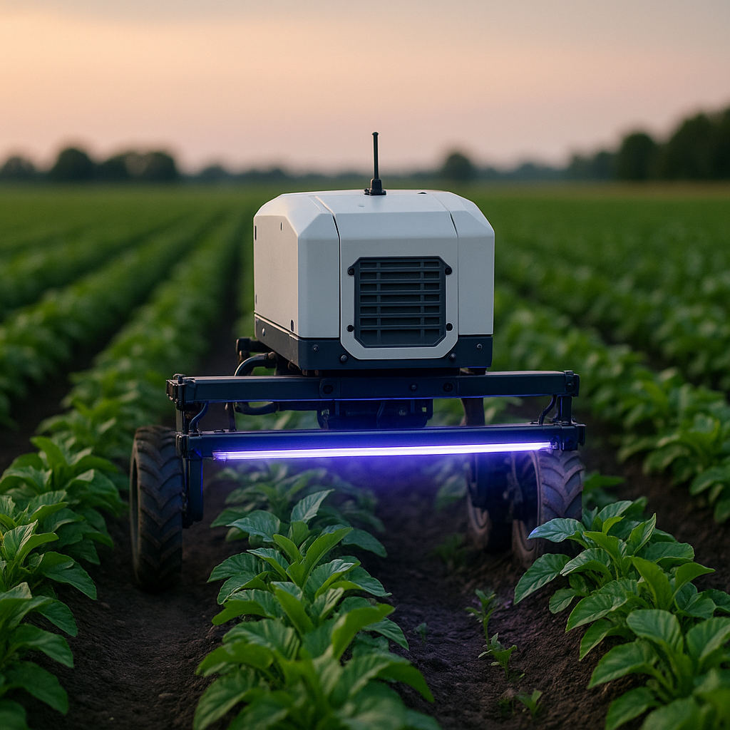Innovación en Agricultura: Robot de Luz Ultravioleta para Cultivos Sostenibles